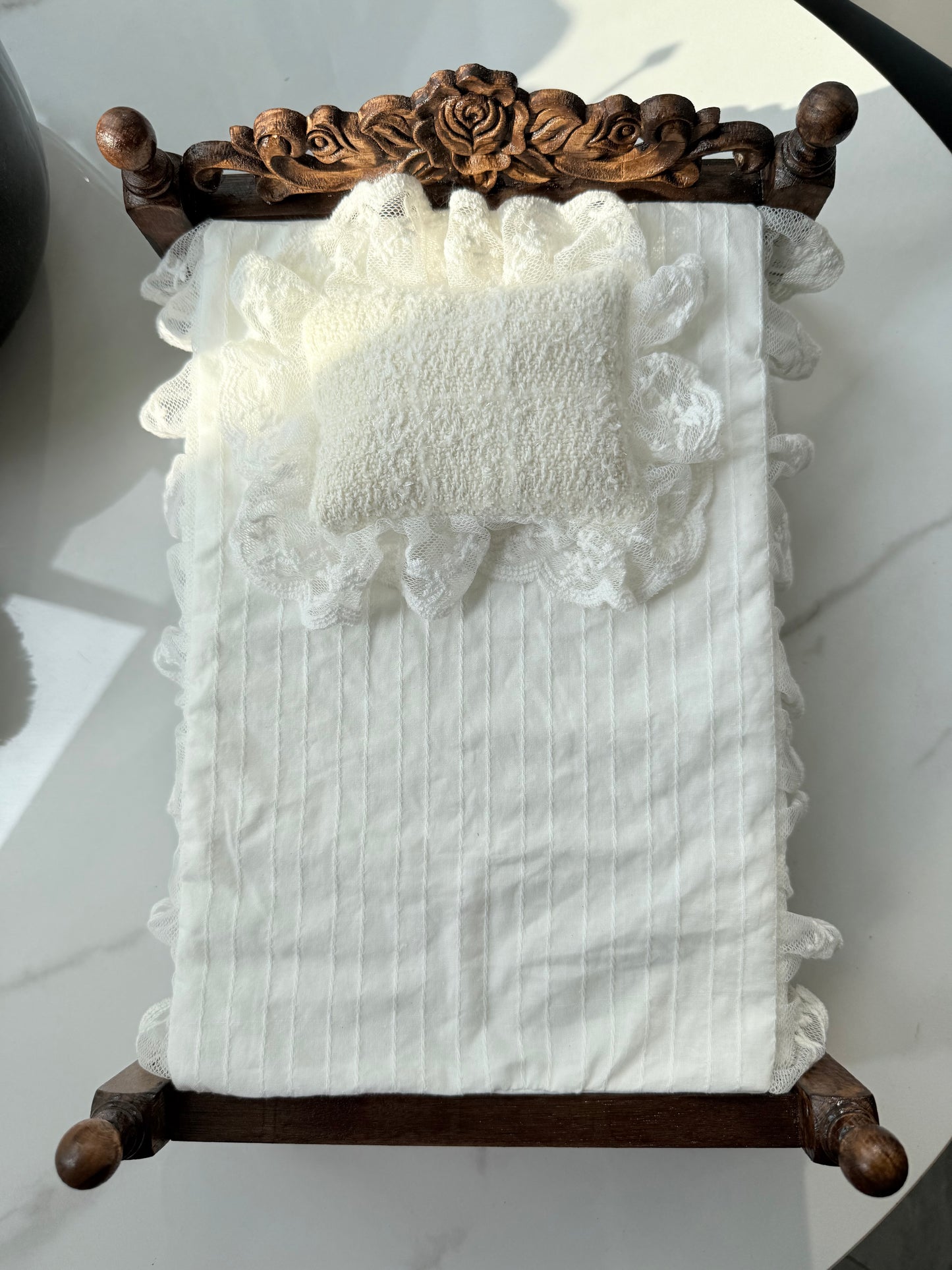 Handmade Mini Pillows for Blythe. Miniature Accent Pillows. Lace Miniature Bed Pillows