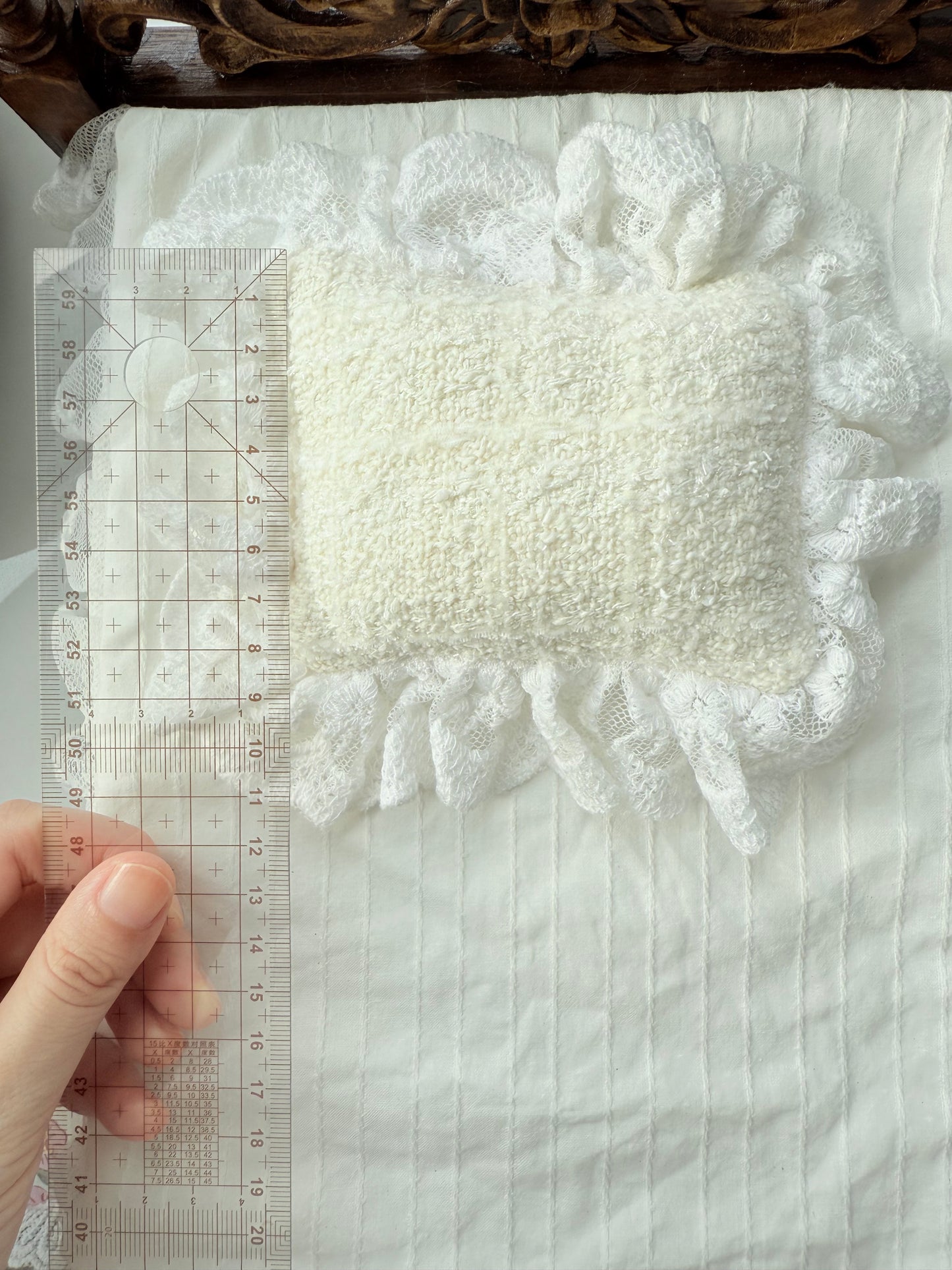 Handmade Mini Pillows for Blythe. Miniature Accent Pillows. Lace Miniature Bed Pillows