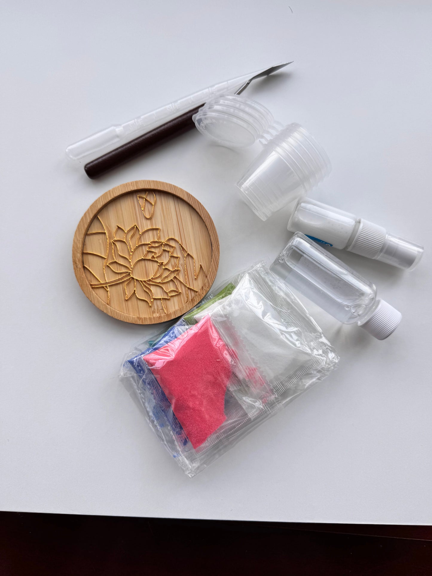 No wire making required-Cute Flowers  Cup  Holders Kit-Cloisonné Painting Art