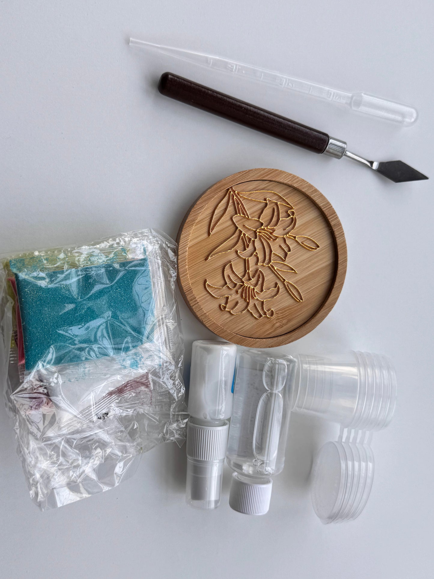 No wire making required-Cute Flowers  Cup  Holders Kit-Cloisonné Painting Art